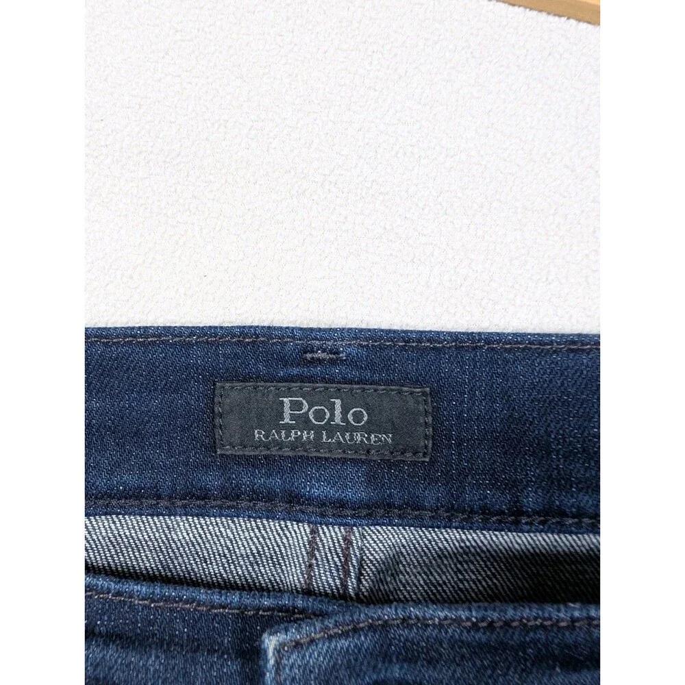 Polo Ralph Lauren Sullivan Slim Men's 42x30 5 Pocket Dark Wash Blue Denim Jeans